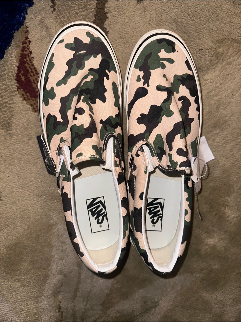 Vans Men’s classic Slip-On 98 DX Anahiem factory Green/Beige/Black
